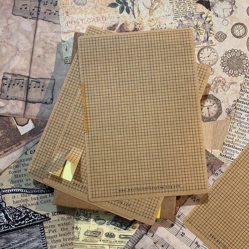 Kraft Grid Washi Sticker, Grid Washi, Sticker Sheet, Kraft Sticker ...