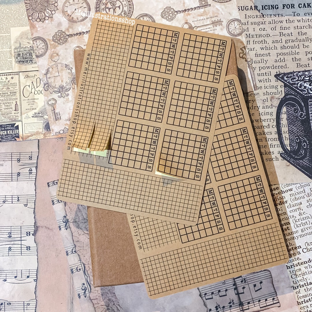 Blank Monthly Calendar Sticker Sheet, Monthly Sticker Tab, Habit ...