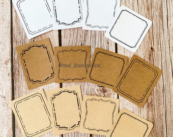 Vintage frames sticker set, Ephemera sticker, vintage frames labels, Vintage stamp sticker, bujo sticker, frame stickers, Sticker bundle