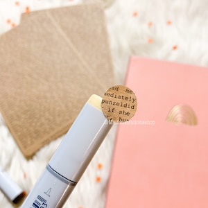 Sticker cirkelverhalen, vintage stickervel, vintage ephemera sticker, kraft cirkel sticker, krant cirkel sticker, bujo kraft sticker