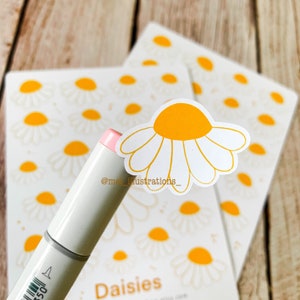 ORIGINAL DESIGN, Daisies Sticker sheet, Bujo Sticker, Planner Sticker, Flower sticker sheet, Journal sticker, Daisy sticker sheet