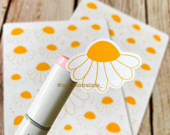 ORIGINAL DESIGN, Daisies Sticker sheet, Bujo Sticker, Planner Sticker, Flower sticker sheet, Journal sticker, Daisy sticker sheet