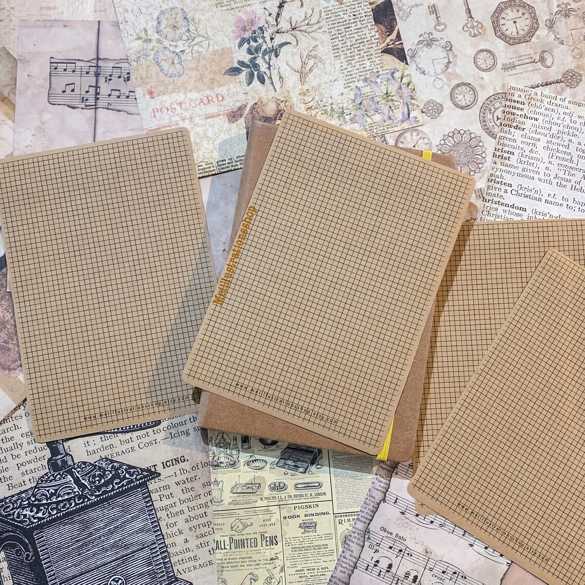 Kraft Grid Washi Sticker, Grid Washi, Sticker Sheet, Kraft Sticker ...