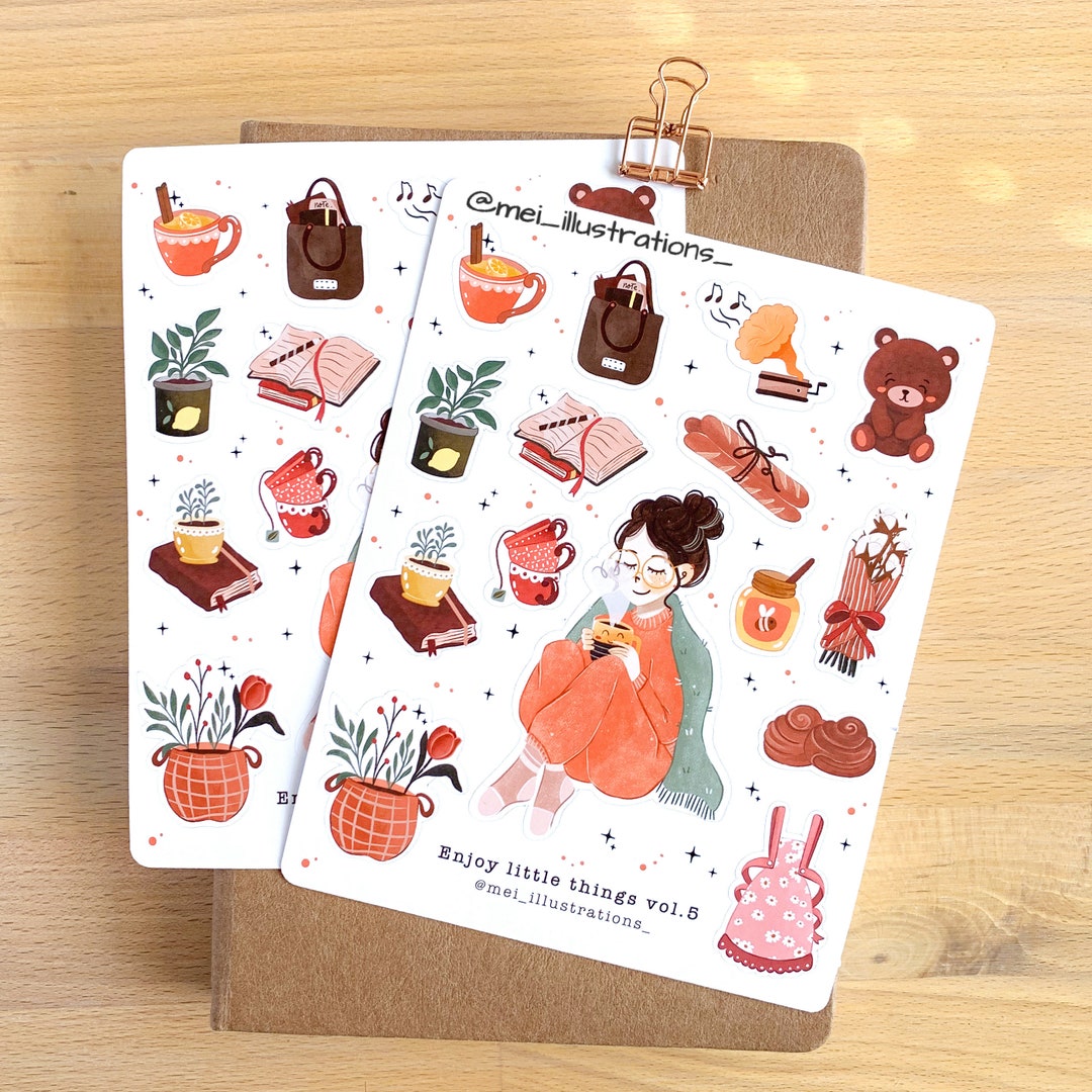 ORIGINAL DESIGN, Enjoy Little Things Vol.5 Sticker Sheet, Bujo Sticker ...