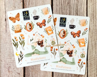 ORIGINAL DESIGN, Mindfulness Sticker sheet, Mindfulness sticker, Bujo Sticker, Self love Sticker, Sticker sheet, Matte Sticker, Hygge mood,