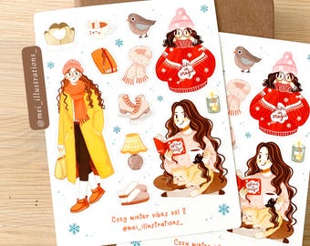 ORIGINAL DESIGN, Autumn vibes Sticker, Scrapbook Sticker, Planner Sticker, Fall Sticker, Bujo Sticker, Autumn sticker, Journal sticker