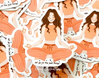 ORIGINAL DESIGN, Waterproof and durable die cut sticker, Water bottle sticker, Laptop sticker, Meditation sticker, Yoga sticker, Yogist