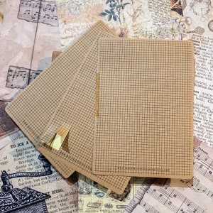 Pegatinas washi de cuadrícula kraft, washi de cuadrícula, hoja de pegatinas, pegatinas kraft, cinta washi kraft, pegatinas washi de cuadrícula, pegatinas bujo, pegatinas estéticas