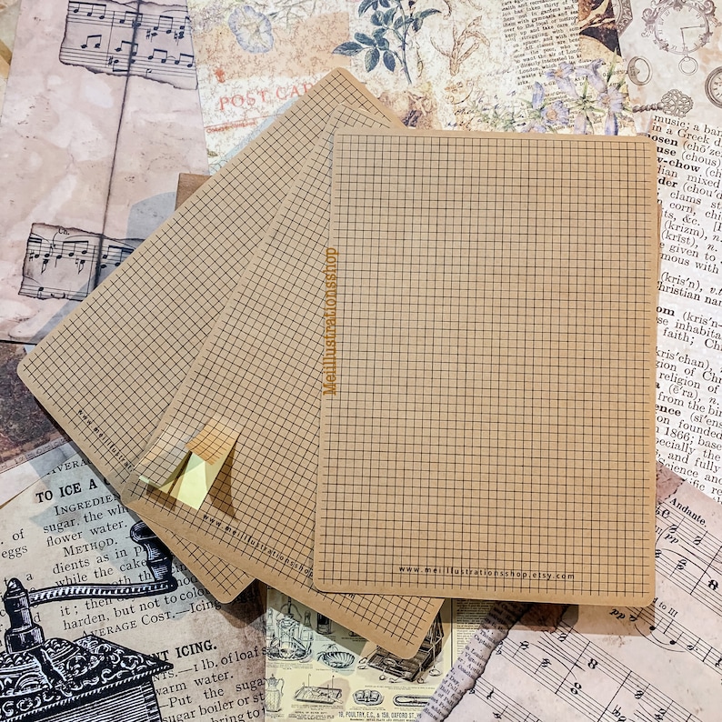 Kraft Grid Washi Sticker, Grid Washi, Sticker Sheet, Kraft Sticker ...