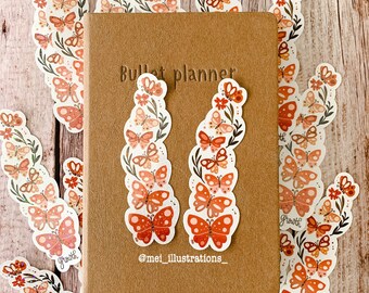 ORIGINAL DESIGN, Butterflies sticker, Pink butterflies sticker, Journal sticker, Butterfly sticker, Glossy sticker, Holographic sticker