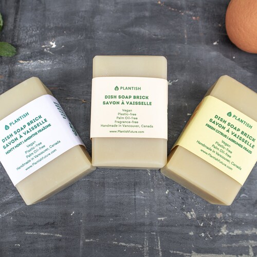 Zero Waste Cleaning Set Natural Dishwashing Soap Bar Etsy Canada