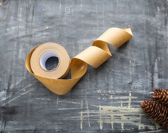 Kraft Paper Tapes | Plastic Free Water Activated Gum Tape 100% Recyclable Eco Friendly | Business Packaging | Zero Waste | Plantish