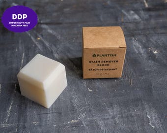 Stain Remover Bar | Laundry Kitchen Hood Tough Stains Soap Bar/Brick| Zero Waste Kitchen Cleaning | Plantish