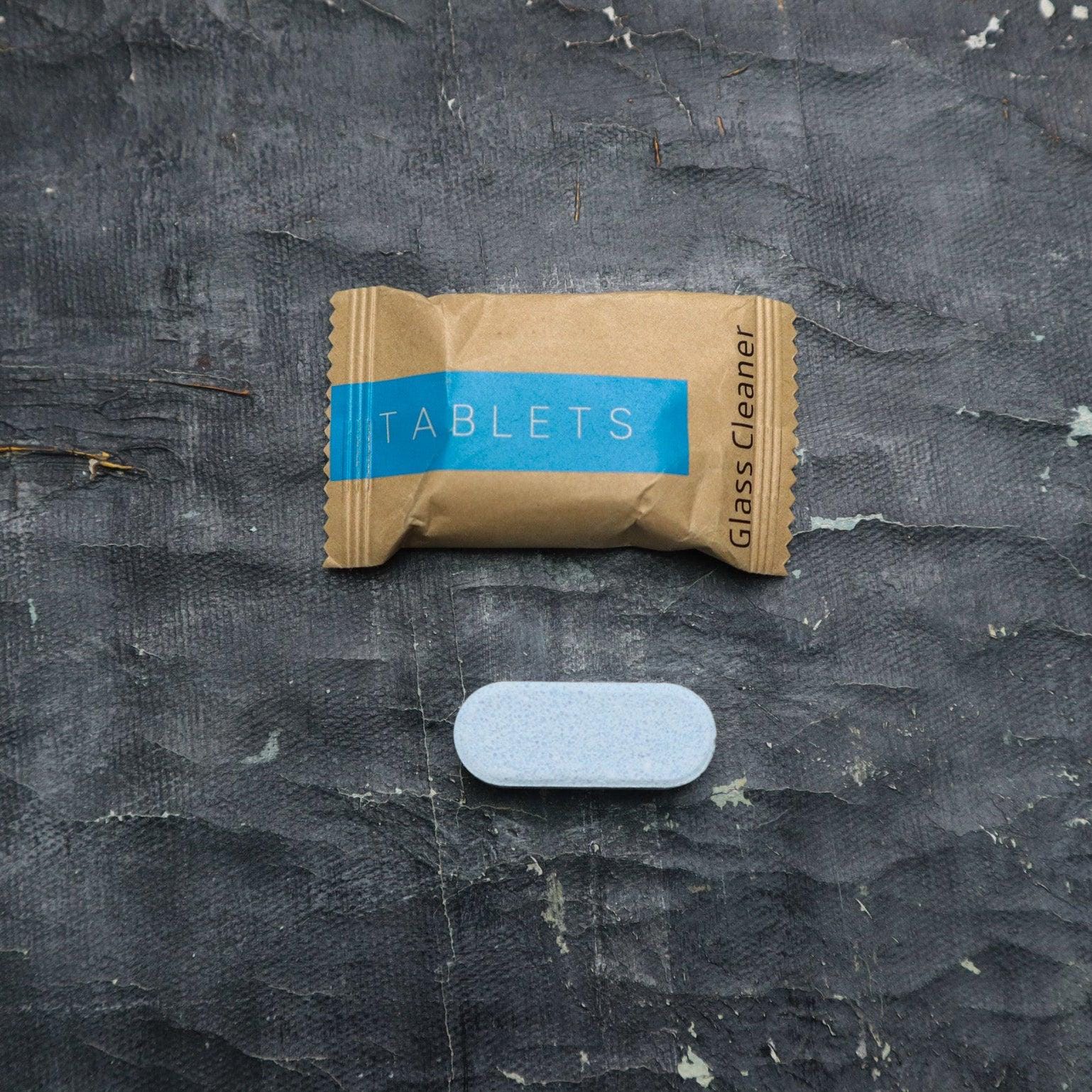 Glass Cleaning Tablets  | Safe glass Windshield Mirror Eco Friendly Cleaner Refill Tablets Natural Cleaning Supplies Sustainable Cleaning