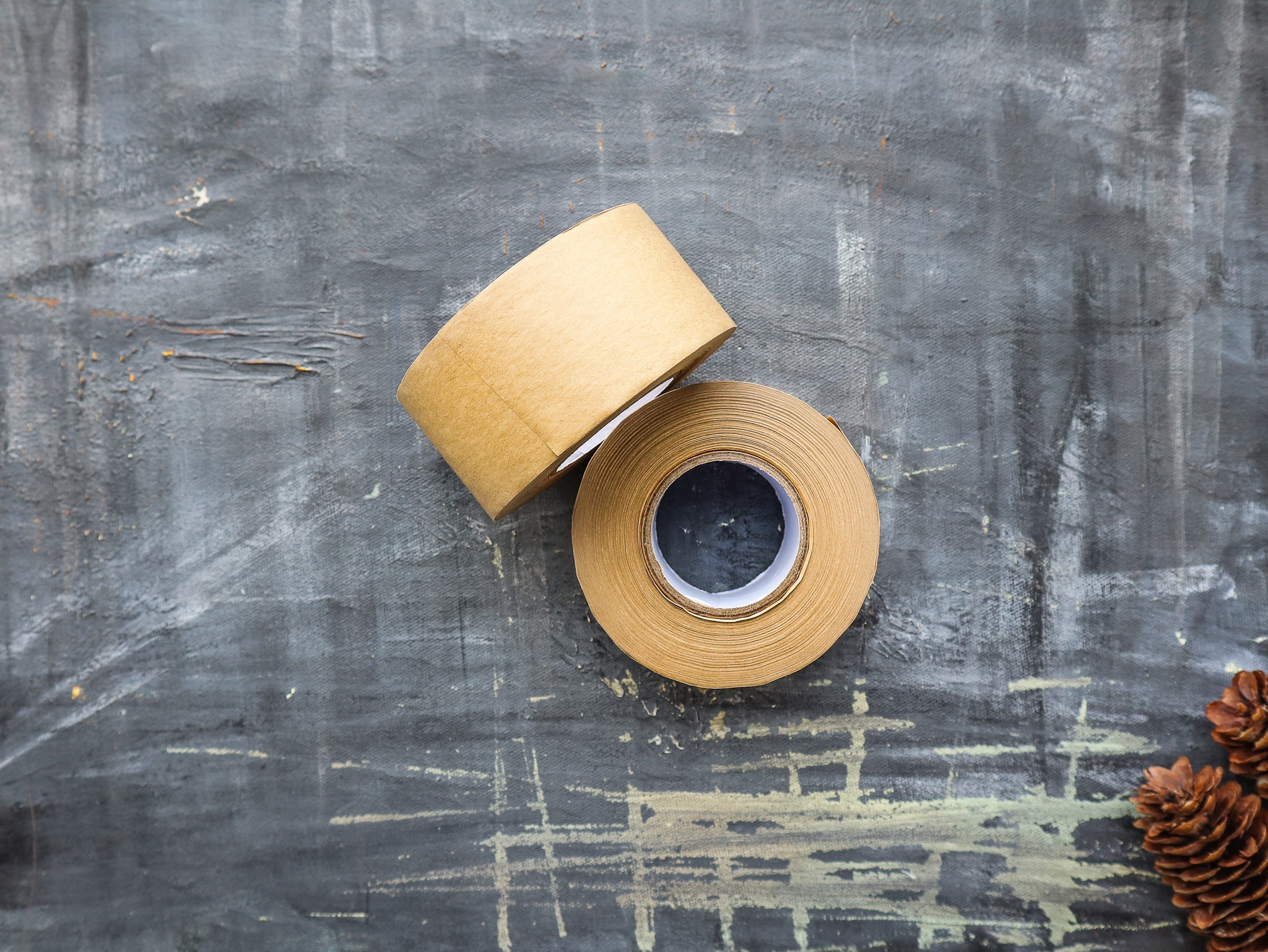 Reinforced Water Activated Gummed Kraft Paper Packing Tape 7.2cm X 125m 1 Roll For Heavy Duty Shipping Writeable Strong Adhesive Brown Cardboard For Moving And Storage - View #4