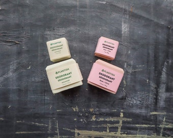 Zero Waste Deodorant Bar | No Baking Soda Aluminum | Vegan Gentle Gluten Free | Free of Alcohol Paraben Plastic | Plantish