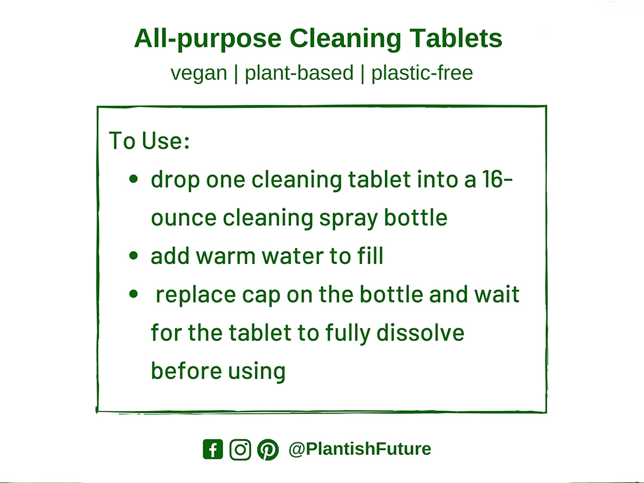 All Purpose Cleaning Tablets Eco Cleaner Refill Tablets Etsy