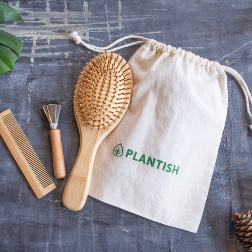 Bamboo Hair Brush Set Wooden Detangling Hair Cleaning Brush - Etsy Bamboo Hair Brush Set Wooden Detangling Hair Cleaning Brush - Etsy