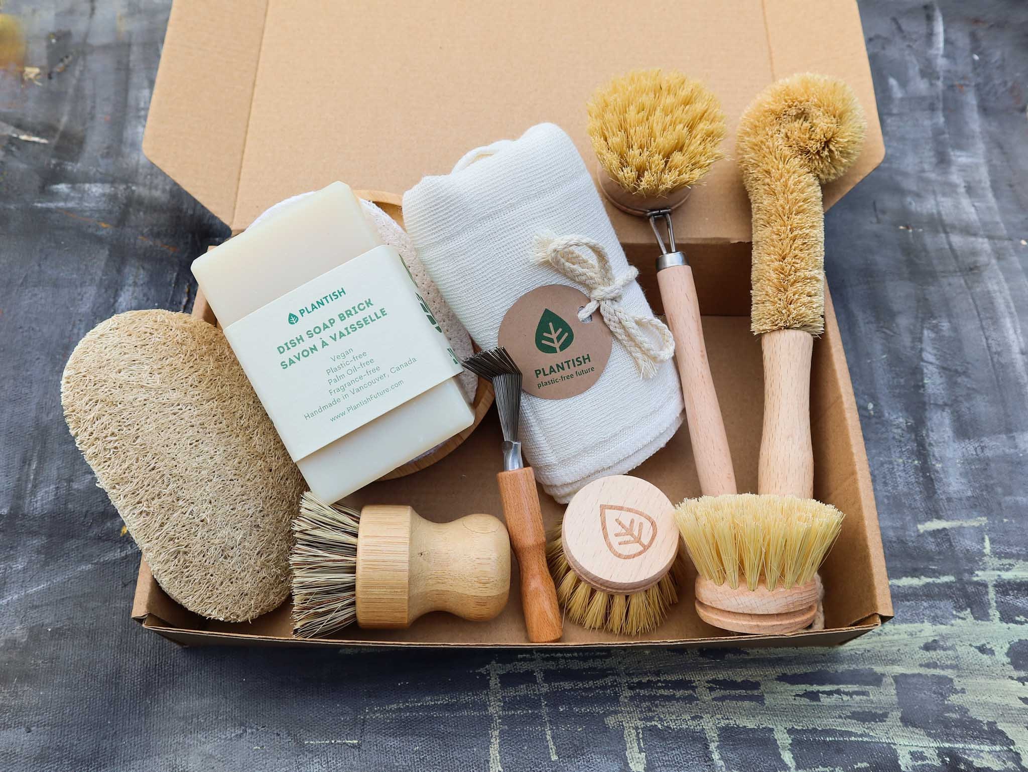 Zero Waste Cleaning Set | Natural Dishwashing Soap Bar | Organic Cott…