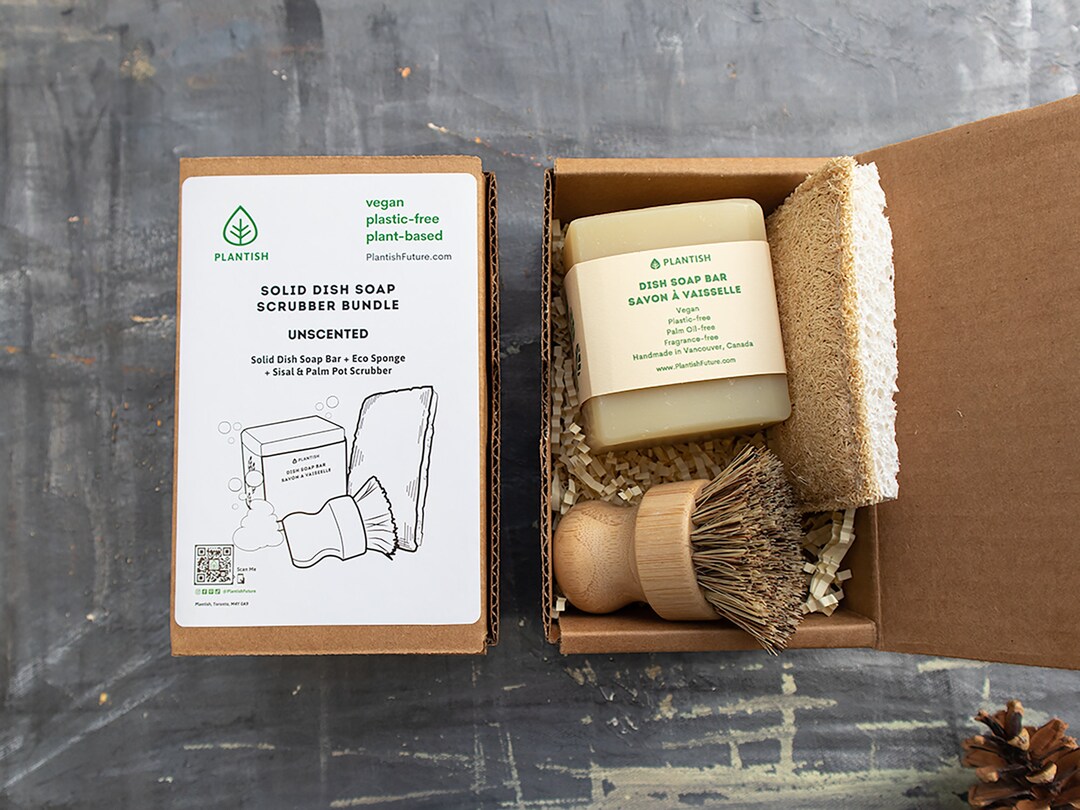 Solid Dish Soap Scrubber Bundle Scratchfree Brush for Baking Sheet