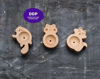 Forest Keepers - Set of 3 Wooden Essential Oil Diffusers | Incense Holder Natural Essential Oil Air Fresh Zero Waste Plantish Mother's Day