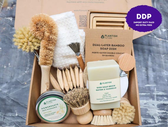 Zero Waste Cleaning Set | Natural Dishwashing Soap Bar | Organic