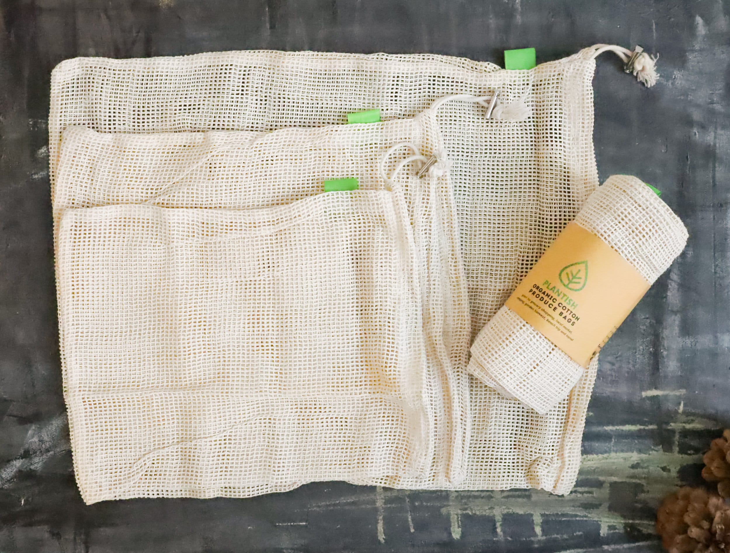 Organic Cotton Mesh Produce Bags Organic Cotton Mesh Bags Eco friendly gift Best for Grocery Runs Laundry Plantish Etsy