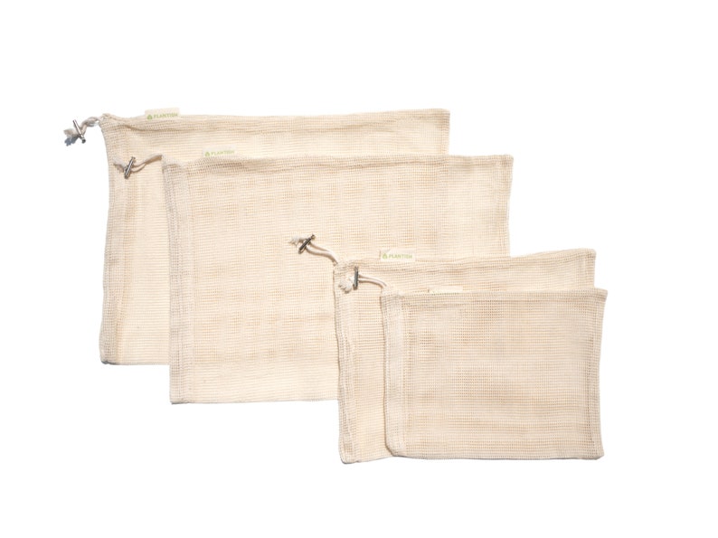 Organic Cotton Mesh Produce Bags | Set of 4