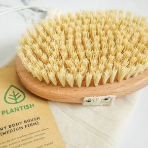 Dry Body Brush (medium-firm) | Vegan, Cruelty-free, Agave Sisal Based | Zero Waste | Mother's Day Gift For Mom | Plantish