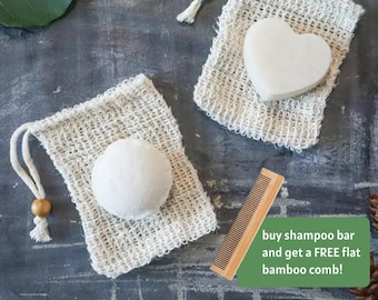 Hydrating Shampoo and Conditioner Bar | Dry and Curly Hair | Certified Organic, SLS Free | Lavender, Shea Butter | Zero Waste | Plantish