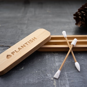 Reusable Cotton Buds | Bamboo Silicone Q-Tips | Vegan Makeup Remover | Sustainable Bathroom |  Zero Waste | Plantish