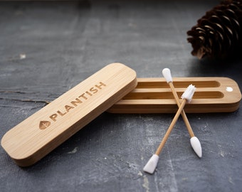 Reusable Cotton Buds | Bamboo Silicone Q-Tips | Vegan Makeup Remover | Sustainable Bathroom |  Zero Waste | Plantish