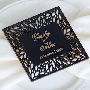 Porta-copos de casamento, lembranças de madeira personalizadas, porta-copos minimalistas de outono para casamento, lembranças baratas no atacado, decoração para o Dia dos Namorados