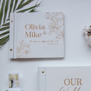 Custom Polaroid Wedding Guest Book Sign, Personalized White Photo Album, Boho Decor By WeddingByEli, Engagement Party Gifts for Couple