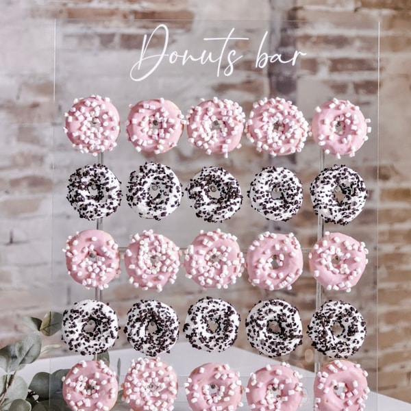 Sweet 16 Decoration, Donut Wall Stand, Custom Board With an Easel, Wedding Acrylic Bar Sign, Tiered Cupcake Stand, Holiday Decor, Tea Party