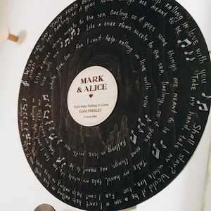 Custom Guest Book Alternative Imitation Vinyl Record | Personalized Wedding Guestbook Sign | Audio Guest Book Vinyl | Song Decor and Gifts