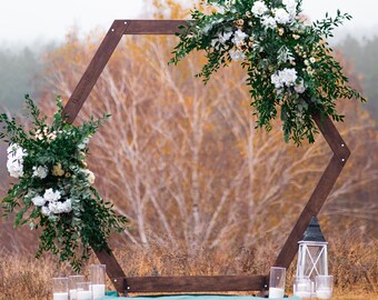 Ceremony Arch, Wedding Arch, Wedding Decor, Wedding Arbor, Rustic Wedding Arch, Wedding Arch Hexagon, Beach Wedding, Boho Decor