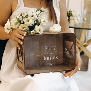 Crafted Memories, Personalized Wood and Acrylic Card Box for Your Special Occasion, Unique Card Box for Cherished Moments, Gift Envelopes