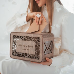 Decoração de mesa artesanal estilo Boho e rústico, caixa de cartão para casamento hippie, presente personalizado, decoração de madeira, caixa de dinheiro, caixa de presente de Natal, caixas de correio