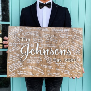 Rectangular Wedding Guest Book, AlternativeWedding Decor, Guest Book Sign, Rustic Wedding, Alternative Wedding Guest Book