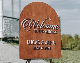 Wedding Welcome Sign Arch Engagement, Wedding Decor, Personalized Welcome Sign for Wedding, Custom Welcome to our Wedding Reception Sign