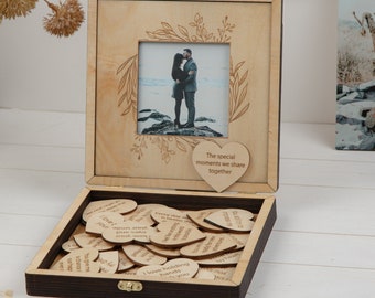 Box 30 - 50 Reasons Why I Love You, Long Distance Relationship Gift for Boyfriend, Memorial Bride Christmas Gift, Birthday and Anniversary