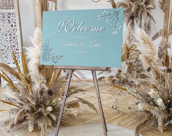 Display for Wedding Welcome Sign, Standing Floor Easel, Rustic Portable Large Photo Easel Stand, Natural, Canvas, Heavy Weight Wood Easel