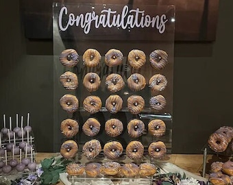 Personalized Donut Wall Stand, Donuts Bar, Donut Board, Wedding Decor Party, Donut Display, Treat Yourself, Fall, Winter, Spring, Summer