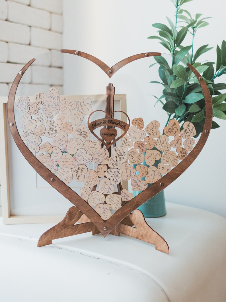 Hearts Wedding Guest Book Alternative from WeddingByEli Etsy