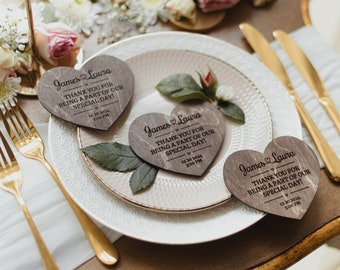 Best Wedding Party Favors for Guests in Bulk, Wedding Wooden Coasters Set, Rustic Decor Hearts, Puzzle, Star, Circle, Baby Shower Gifts