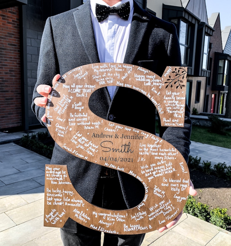 Personalized Wedding Guest Book Alternative from WeddingByEli Etsy