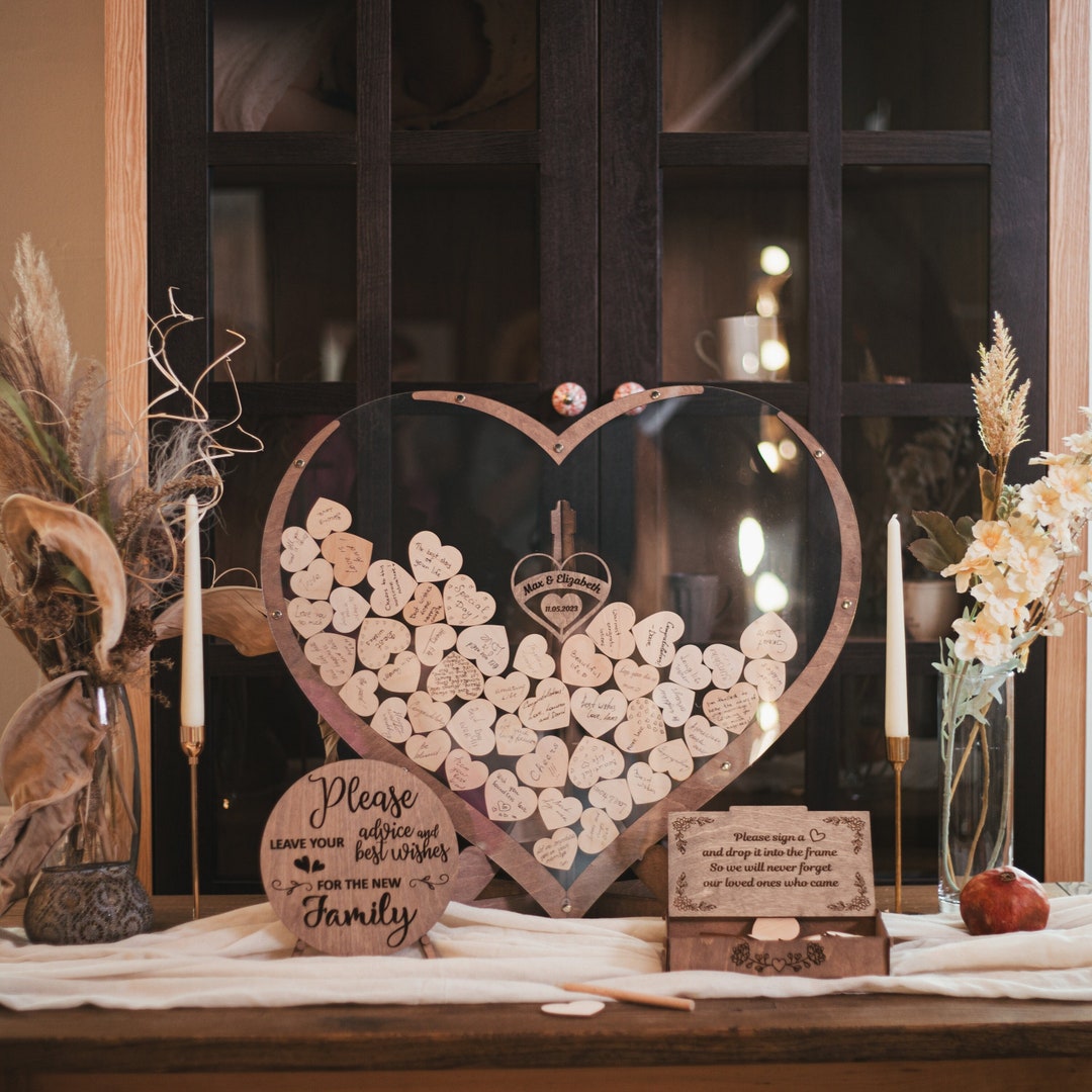 Wedding Guest Book Alternative Names and Heart Guestbook Love Rustic