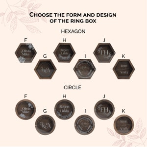 Custom Wedding and Engagement Ring Box, Jewelry Box, Acrylic Ring Box Proposal by WeddingByEli, Rustic and Boho Ring Box for Ceremony image 5