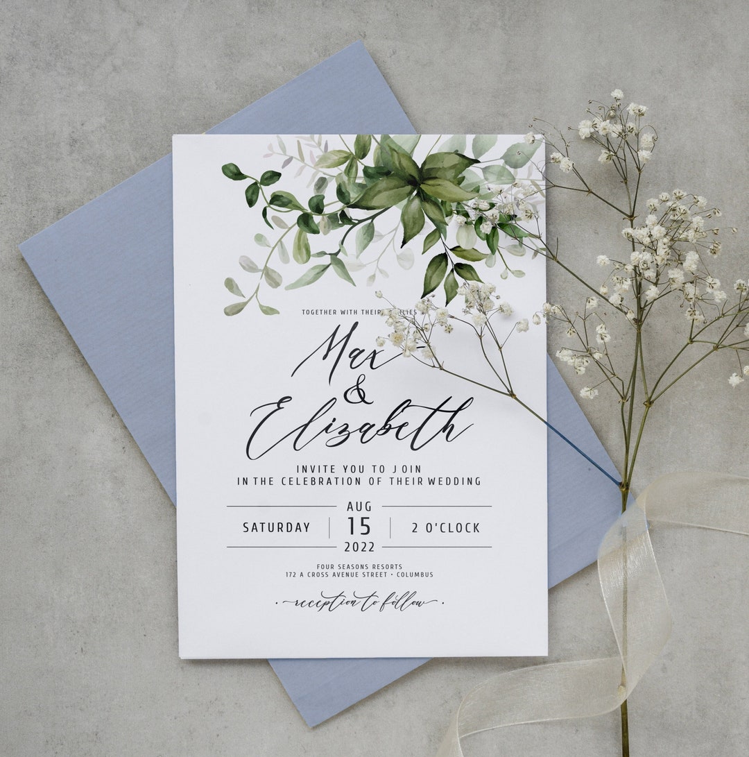 Elegant Wedding Invitations Engagement Party Invitations Etsy